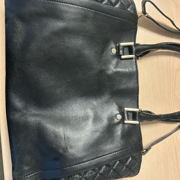 Danier vintage Y2K quilted side leather larger bag with multiple handles EVC - Picture 4 of 16